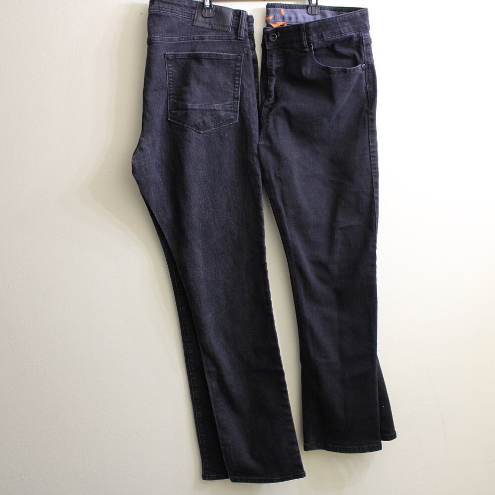Men’s Black Jeans Bundle 2 Pair Hudson & Barrow & Nicole & Iron Size 36x30